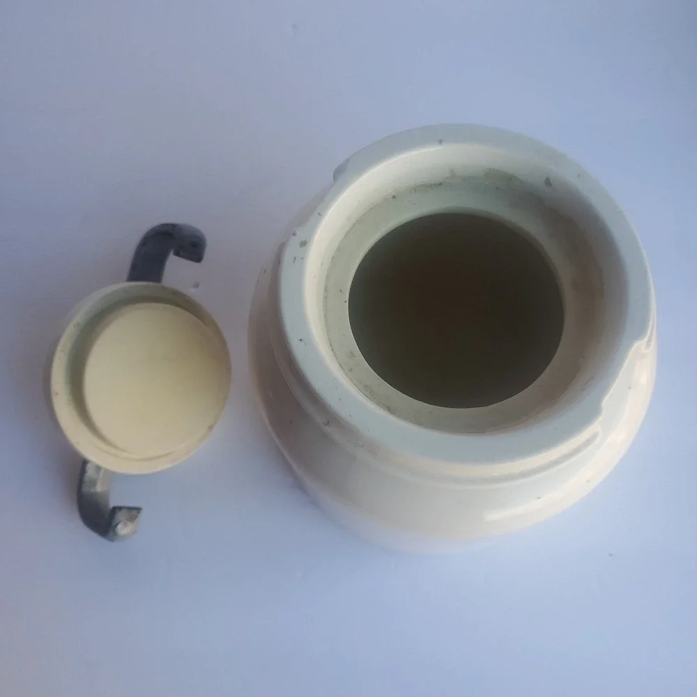 Vintage Norton‎ Ceramic Turn Screw Small Stoneware Mill Grinding Jar BF 00 RARE